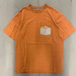 Patagonia orange outdoors tee with front pocket